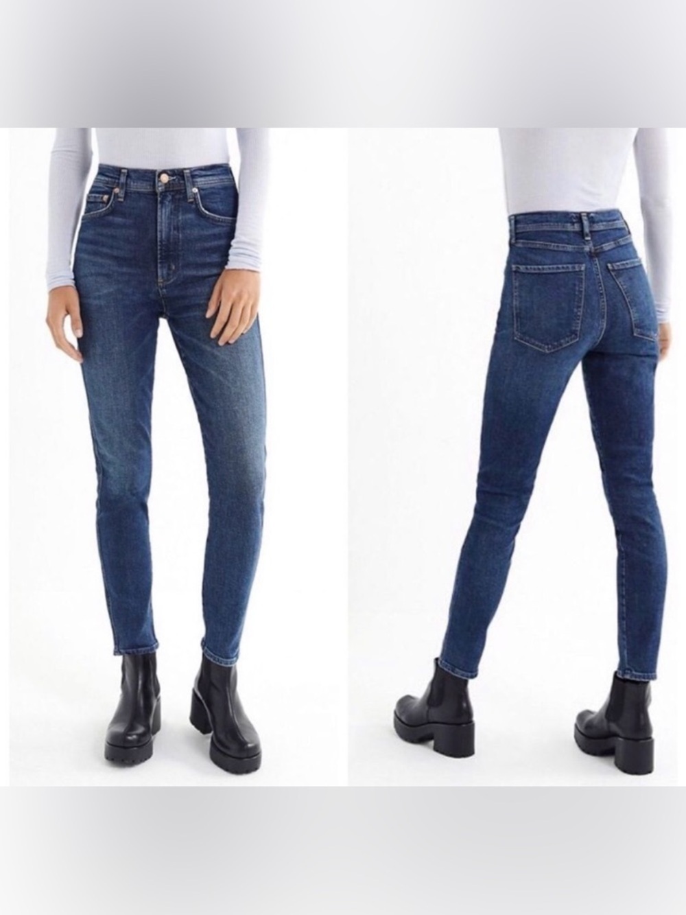 AGOLDE Roxanne High Rise Skinny Jeans in Sapphire | Minimalist Chic | Size 28